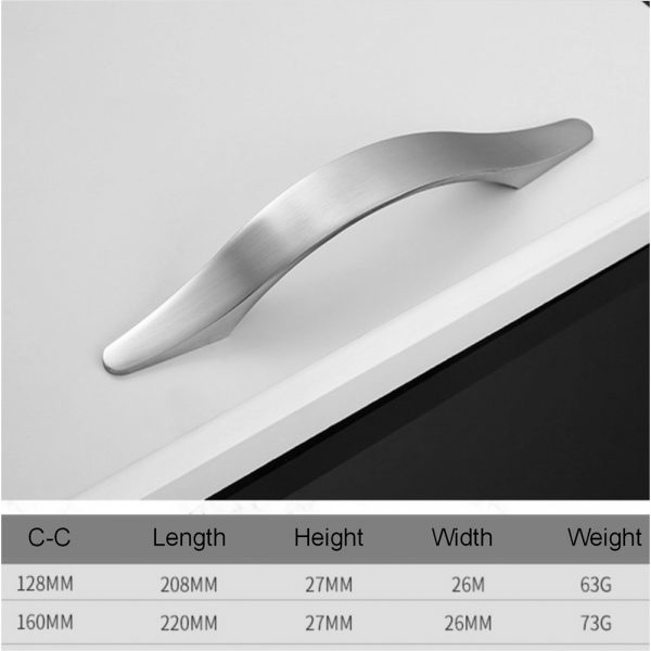 Satin Nickel Aluminium Alloy Cabinet Handle Knob for Modern Kitchens