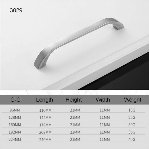 Satin Nickel Aluminium Alloy Cabinet Handle and Knob