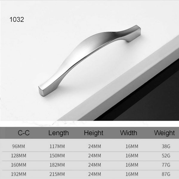 Satin Nickel Aluminium Alloy Cabinet Handle and Knob