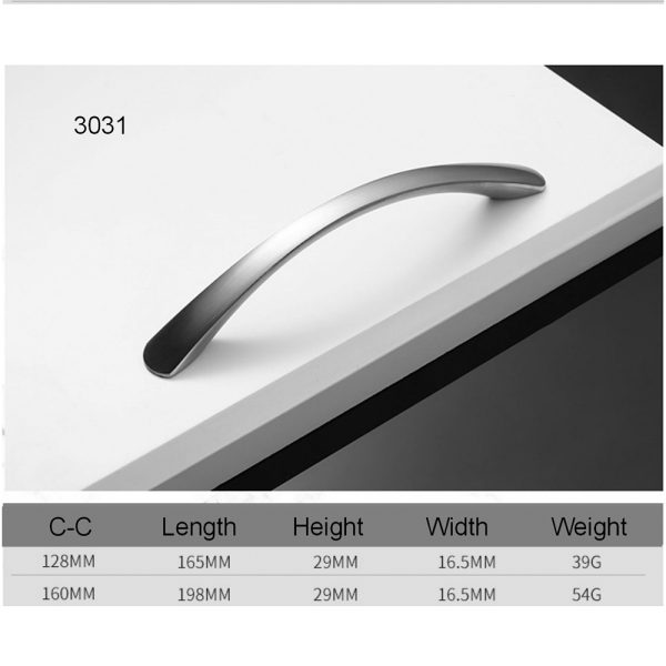 Satin Nickel Aluminium Alloy Cabinet Handle and Knob