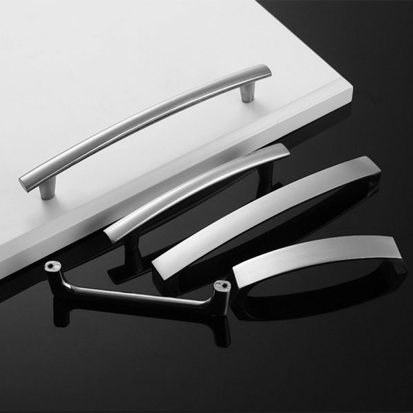 Satin Nickel Aluminium Alloy Cabinet Handle and Knob
