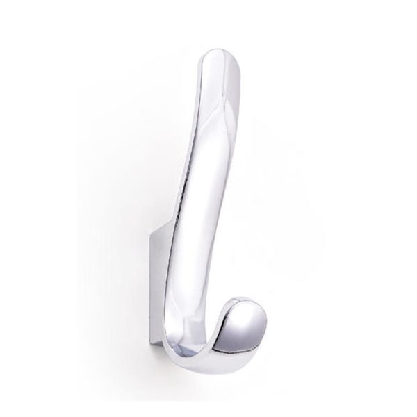 Chrome Double Hook Robe Hook Zamak Handle Material