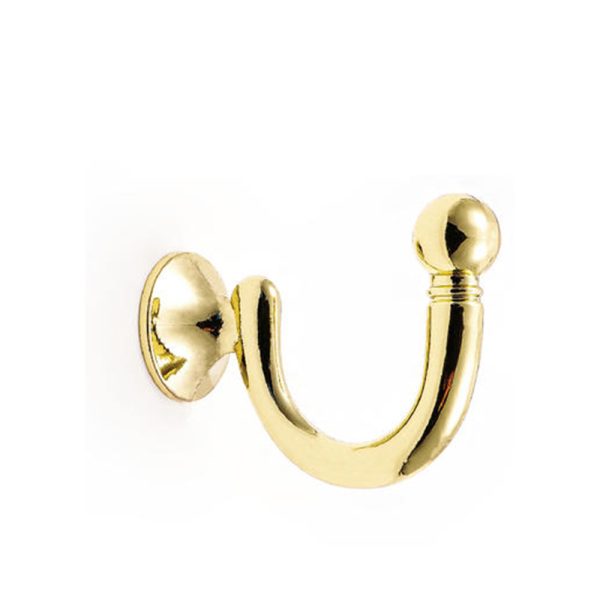 Zamak Robe Hook in Black Gold Satin Nickel Chrome - Single Hook Zinc Alloy - Image 2