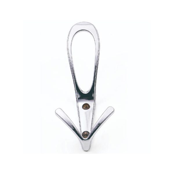 Double Chrome Robe Hook Zamak Zinc Alloy Bathroom Accessory