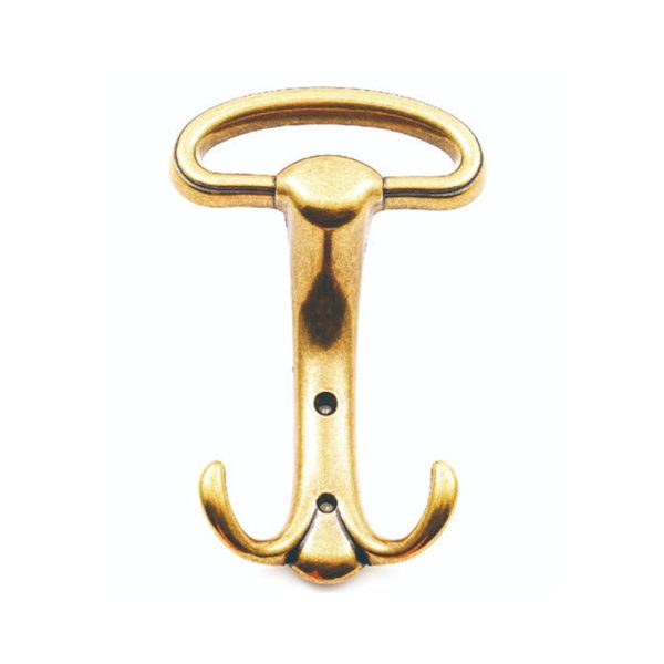 Double Hook Robe Hook Old Brass Zamak Zinc Alloy 1792L