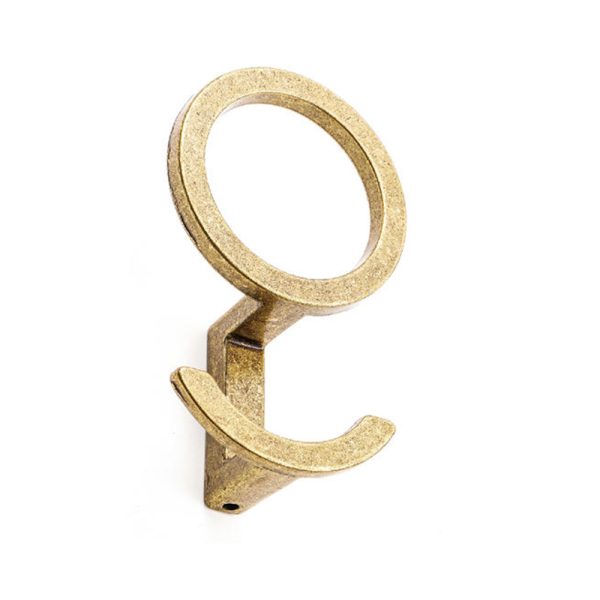 Double Old Brass Zamak Robe Hook Zinc Alloy Wall Mount Bathroom Accessory