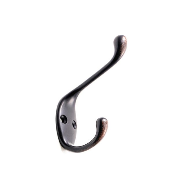 Double Black Zamak Robe Hook Zinc Alloy Material Durable Storage Solution