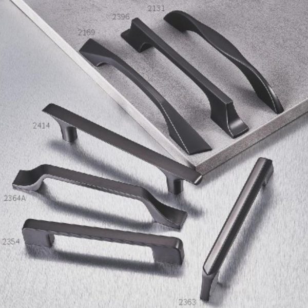 Black Zamak Cabinet Handle Zinc Alloy Popular Design 21312396216924142364