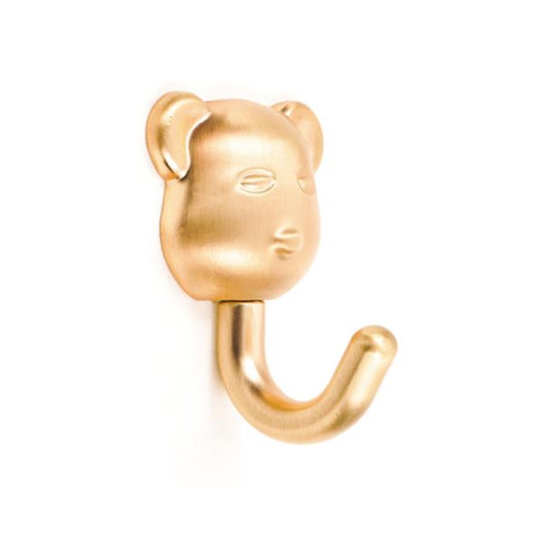 Gold Zamak Single Robe Hook Zinc Alloy Bathroom Hardware