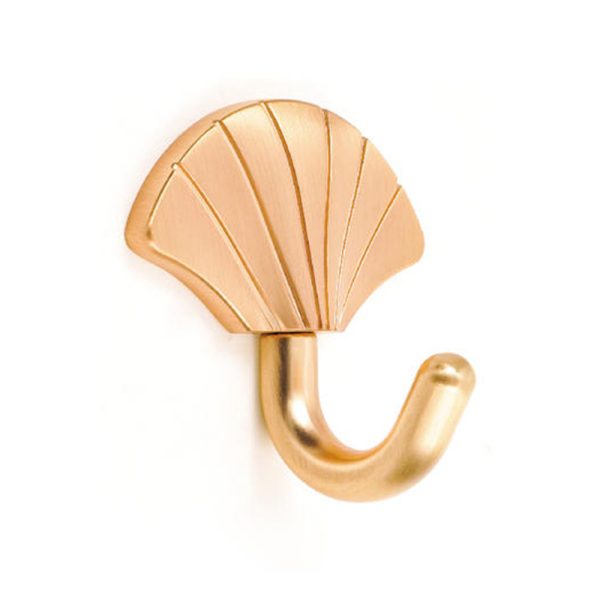 Gold Zamak Single Robe Hook Zinc Alloy Bathroom Accessory