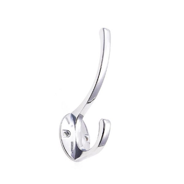 Double Chrome Robe Hook Zamak Zinc Alloy Wall Mounted Bathroom Accessories