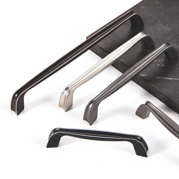 Zamak Cabinet Handle in Black and Satin Nickel - Recommended Design for Modern Interiors