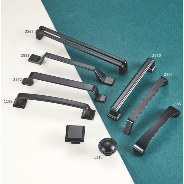 Black Zamak Cabinet Handle and Knob - Recommended Popular Design in Zinc Alloy