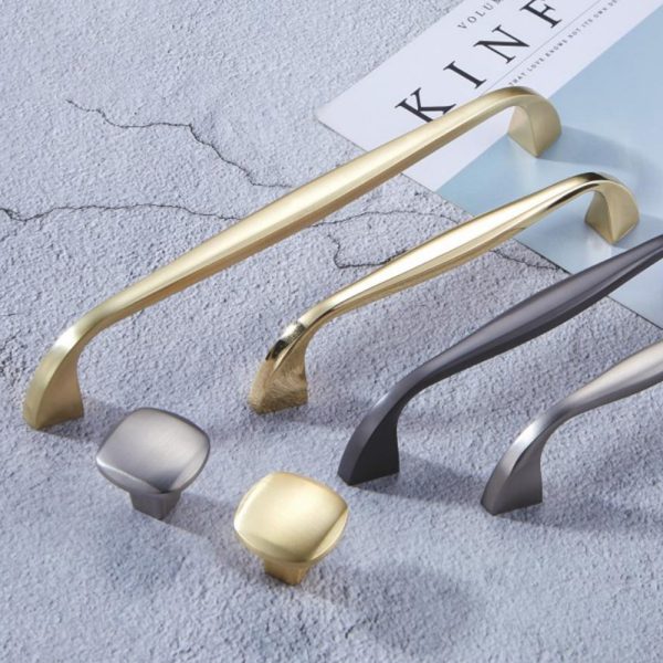 Zamak Handle and Knob Set - Black, Gold, Satin Nickel - Popular Cabinet Hardware Design - Durable Zinc Alloy Construction