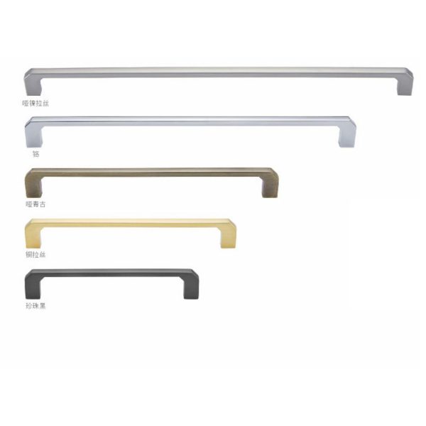 Zamak Cabinet Handle and Knob in Black, Gold, Satin Nickel, and Chrome - Recommended Design