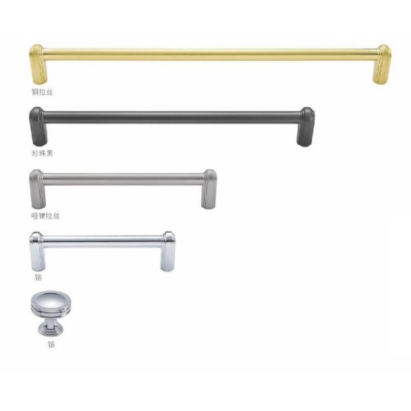 Zamak Handle and Knob in Black Gold Satin Nickel Chrome - Popular Cabinet Handle