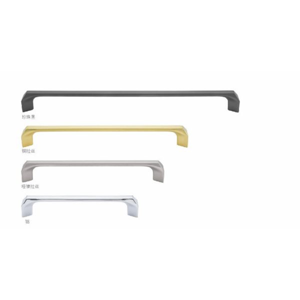 Zamak Cabinet Handle and Knob in Black, Gold, Satin Nickel, and Chrome - Recommended Design Popular Handle