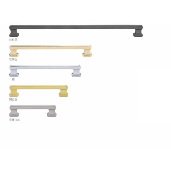 Zamak Cabinet Handle and Knob in Black Gold Satin Nickel and Chrome - Popular Recommended Design