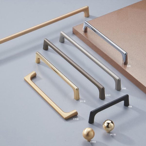 Zamak Cabinet Handle and Knob in Black Gold Satin Nickel Chrome - Recommended Design Popular Handle