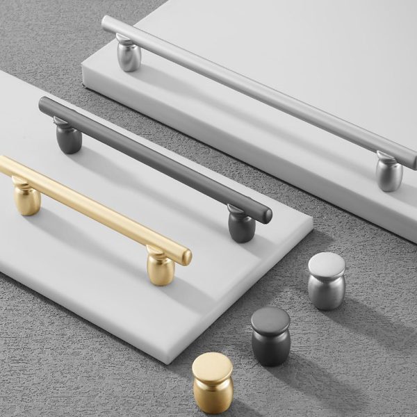 Zamak Cabinet Handle and Knob in Black Gold and Chrome - Recommended Design Popular Zinc Alloy Hardware