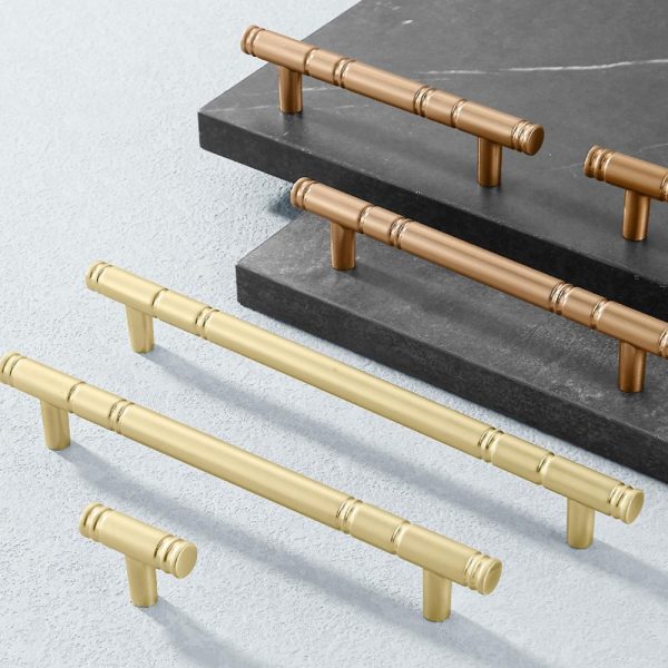Gold Zamak Cabinet Handle Popular Design Zinc Alloy Handle and Knob