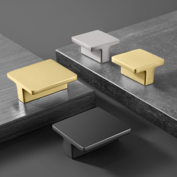 Zamak Cabinet Knob in Black Gold and Chrome - Popular Design Handles and Knobs for Modern Homes
