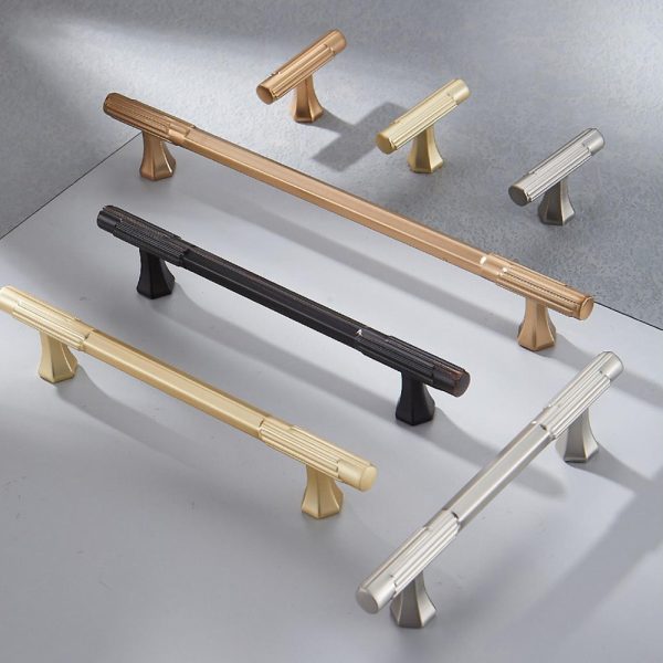 Zamak Cabinet Handle and Knob in Black Gold Satin Nickel Chrome - Recommended Design Popular Handle