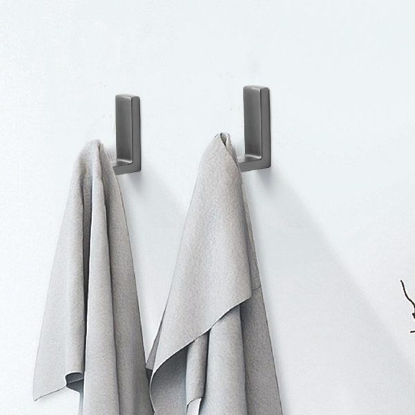 Double Hook Robe Hook Matt Black Nickel Zamak Zinc Alloy