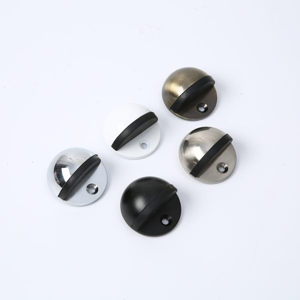 Zamak Door Stopper in Black, Gold, Satin Nickel, and Chrome Finishes - Durable Zinc Alloy Construction
