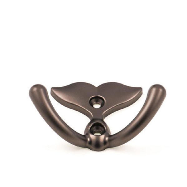 Double Robe Hook in Matt Black Nickel - Zamak Zinc Alloy Bathroom Accessory