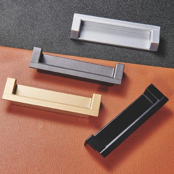 Sliding Handle and Knob for Cabinets Zamak Black Gold Satin Nickel Chrome