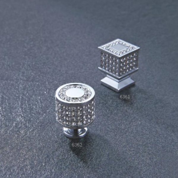 Crystal Chrome Handle and Knob Set Zamak Zinc Alloy Hardware