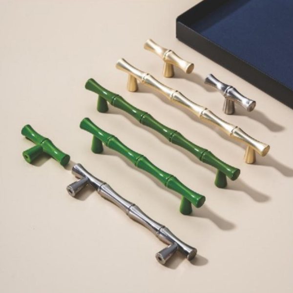 Satin Nickel and Gold Zamak Handle and Knob - Recommended Design for Cabinet Handles