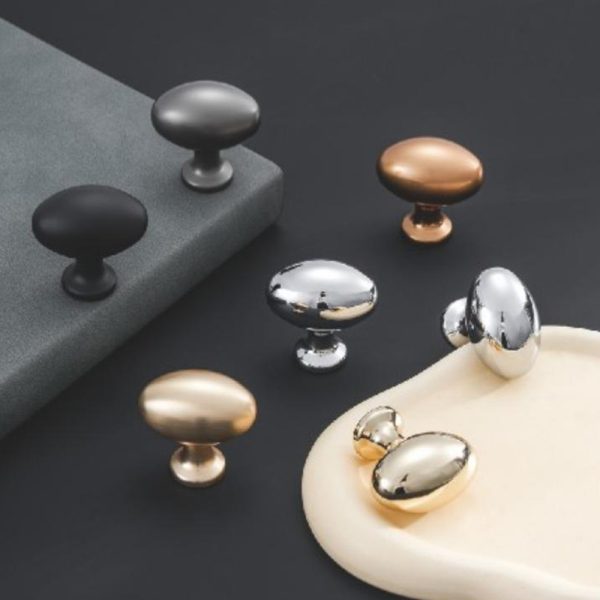 Zamak Cabinet Knob in Black Gold Satin Nickel Chrome - Popular Handle Design