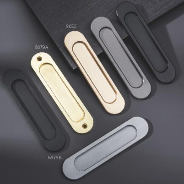 Zamak Sliding Cabinet Door Handle in Chrome Gold and Satin Nickel Hidden Pull Conceal Handle