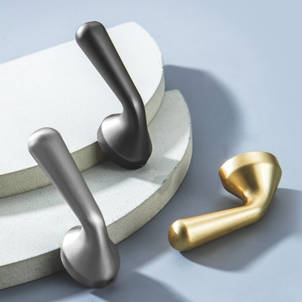 Black Gold Satin Nickel Zamak Handle Robe Hook Single Hook