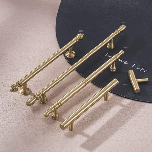 Gold Zamak Cabinet Handle Popular Design Durable Zinc Alloy Handle and Knob