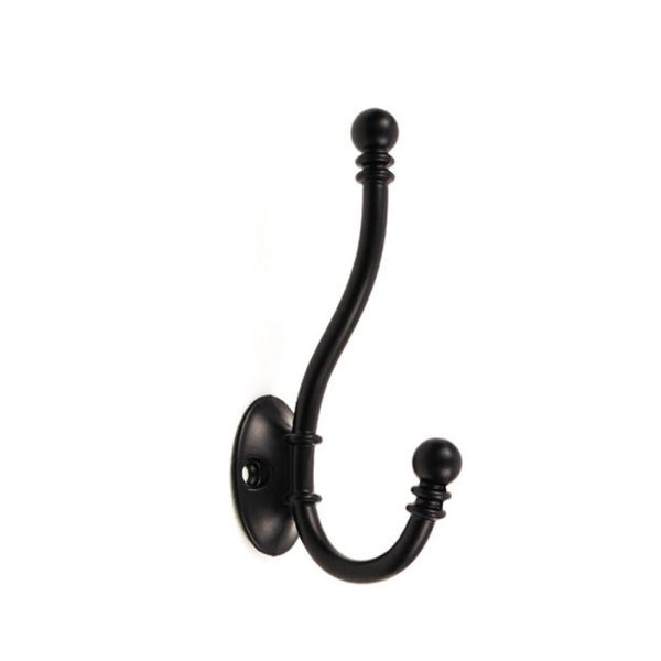 Double Antique Brass Robe Hook Zamak Zinc Alloy Wall Mount Hook - Image 2