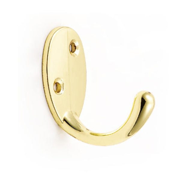 Gold Zamak Single Hook Robe Hook Zinc Alloy Bathroom Accessories