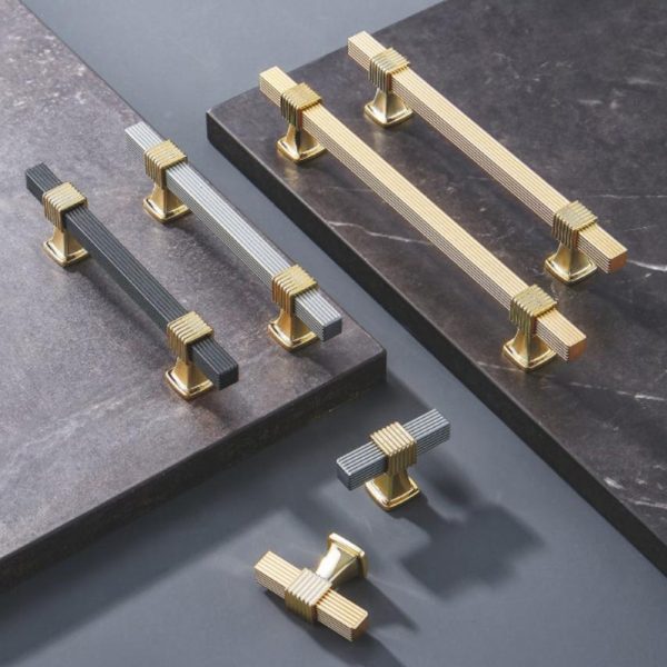 Gold T Bar Handle - Zamak Zinc Alloy - Recommended Design for Cabinets