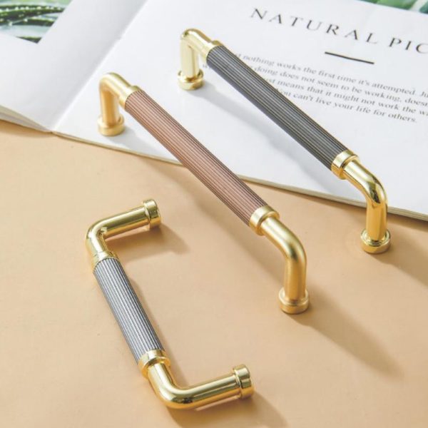 Gold Zamak Cabinet Handle and Knob - Recommended Design Popular Zinc Alloy Hardware