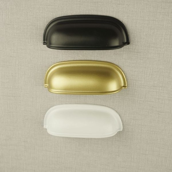 Black Aluminium Alloy Cup Handles and Knobs for Furniture Assembly Cabinet Cupboard Hardware - Image 5