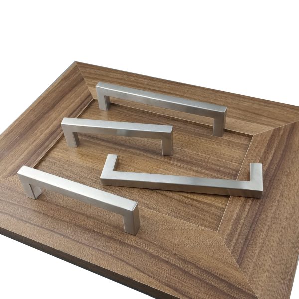 Black Square Stainless Steel Cabinet Pull Handles Modern T Bar Kitchen Cupboard Door Handles - Image 3