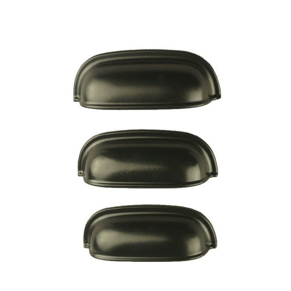 Black Aluminium Alloy Cup Handles and Knobs for Furniture Assembly Cabinet Cupboard Hardware