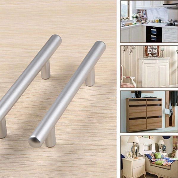 Modern T-Shaped Silver ABS Plastic Cabinet Pull Handle - Image 3