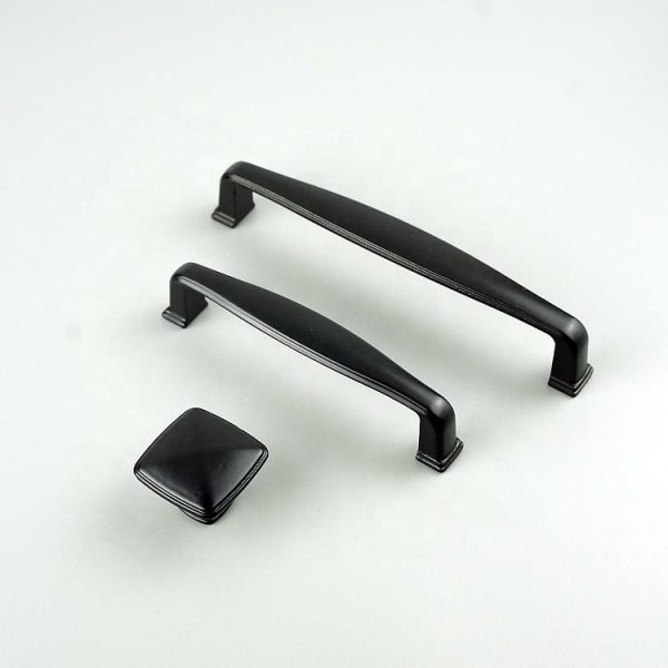Aluminium Alloy Black Drawer Cabinet Knobs Handles Stylish Kitchen Living Room Bathroom - Image 4