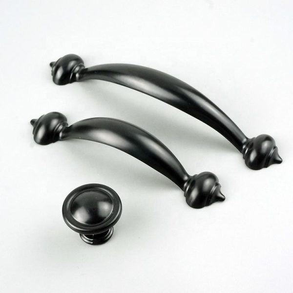 Aluminium Alloy Black Drawer Cabinet Knobs Handles Stylish Kitchen Living Room Bathroom - Image 6