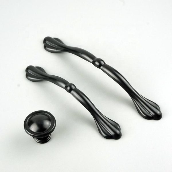 Aluminium Alloy Black Drawer Cabinet Knobs Handles Stylish Kitchen Living Room Bathroom - Image 5