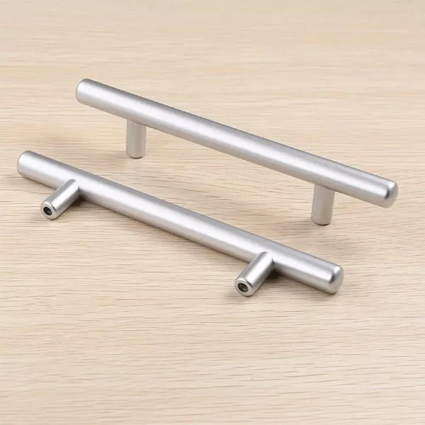 Modern T-Shaped Silver ABS Plastic Cabinet Pull Handle - Image 2