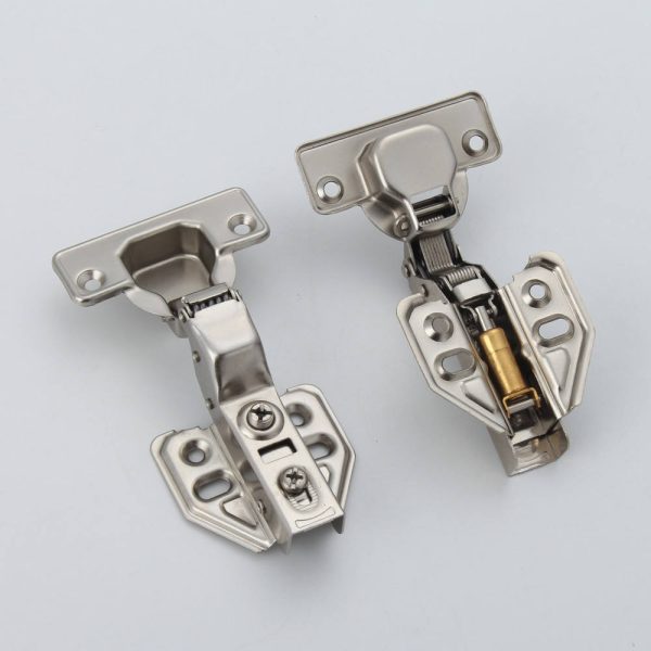 Adjustable Soft Close Hydraulic Buffer Cabinet Hinge Satin Stainless Steel Furniture Hardware - Image 3
